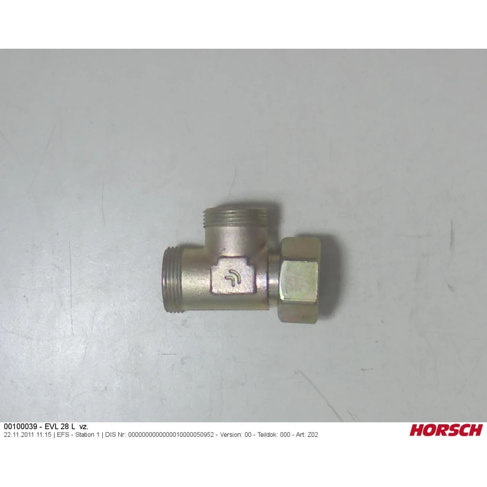 00100039 З'єднання різьбове EVL 28 L  оц. 
