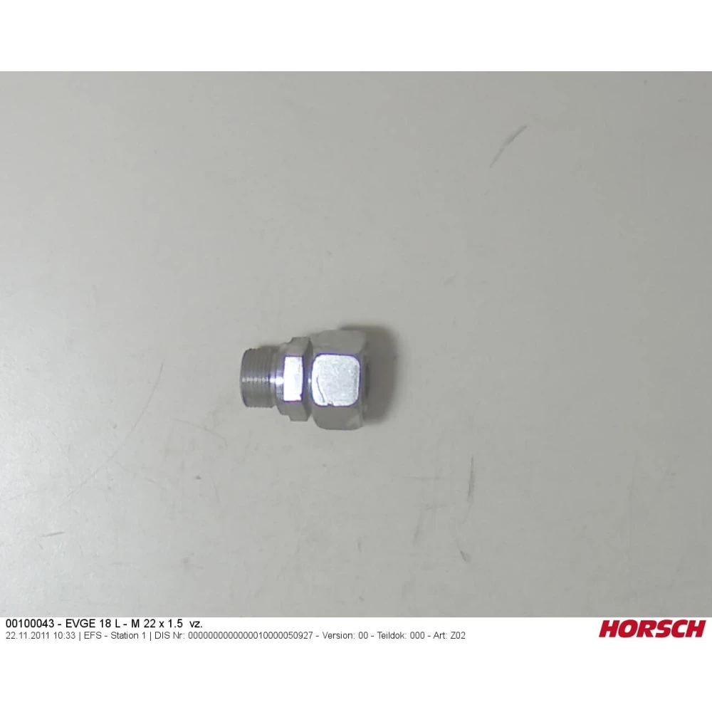 00100043 З'єднання різьбове EVGE 18 L - M 22 x 1.5 