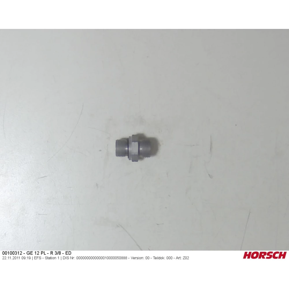 00100312 Патрубок різьбовий прямий GE 12 PL - R 3/8-ED 