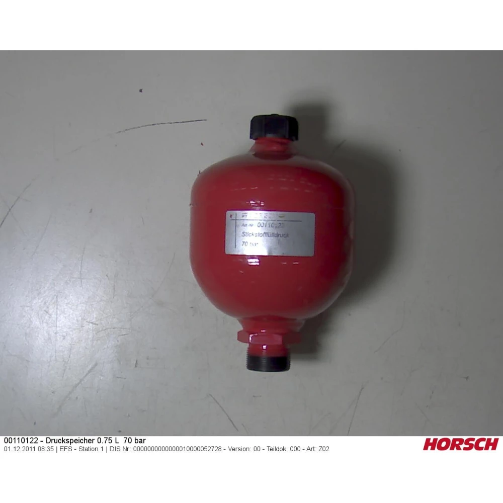 00110122 Гідроакумулятор 0.75 L  70 bar 