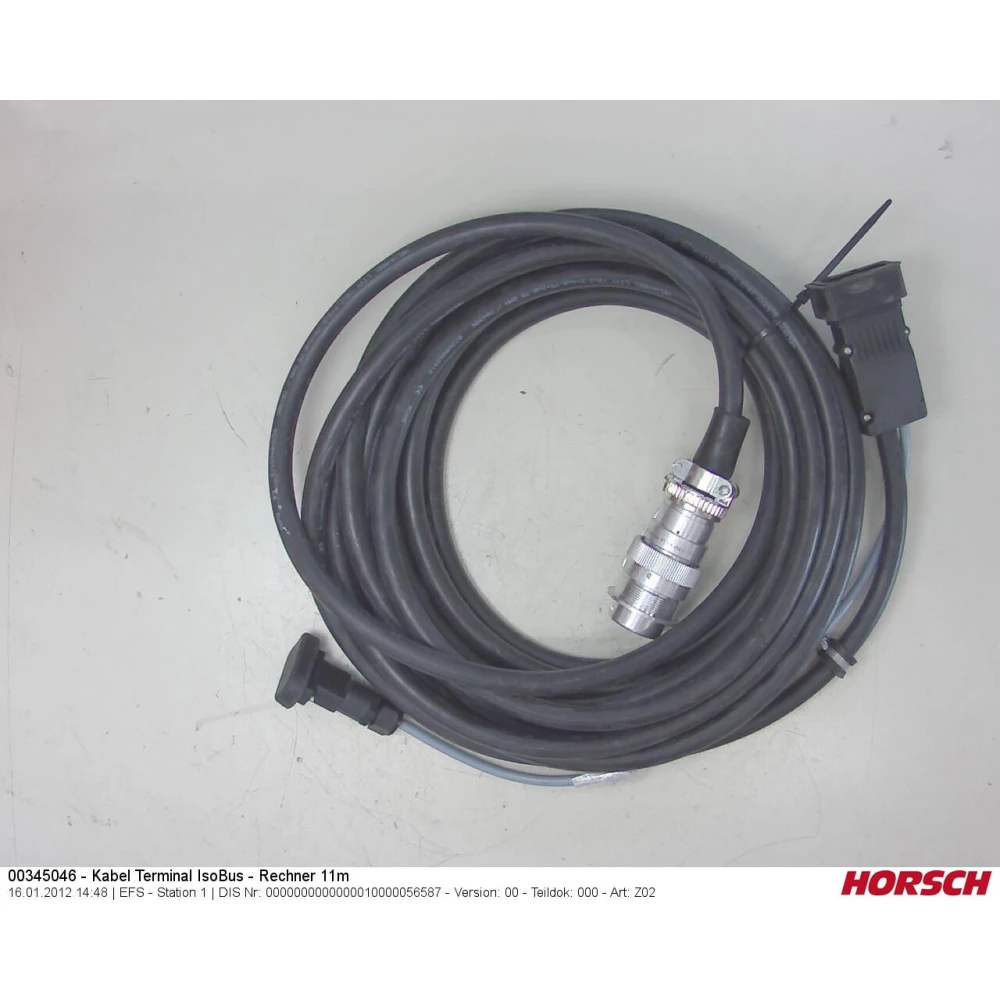 00345046 Кабель з'єднувальний термінал IsoBus - процесор 11м 
